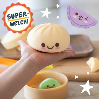 😋 12-teiliges süßes Riesen-Brötchen-Squishy-Set – Supersoftes Anti-Stress-Fidget-Spielzeug 🍞✨