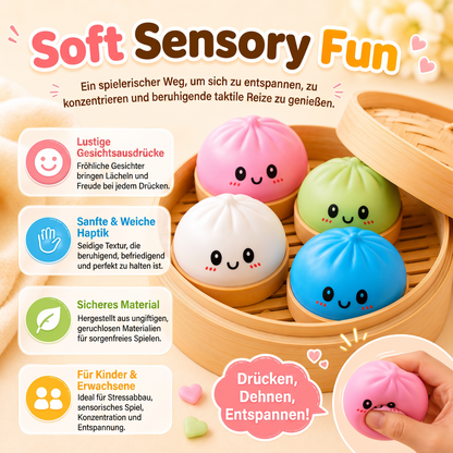 😋 12-teiliges süßes Riesen-Brötchen-Squishy-Set – Supersoftes Anti-Stress-Fidget-Spielzeug 🍞✨